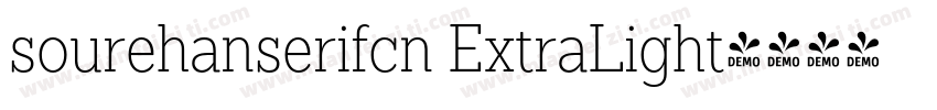 sourehanserifcn ExtraLight字体转换